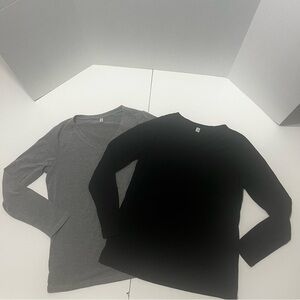 Classic Black and Gray Long Sleeve Tees